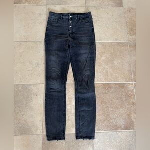 Zara High Rise Dark Wash Jeans